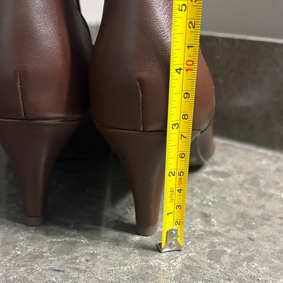 Dolce Vita Brown Heeled Ankle Boots - Picture 8 of 15